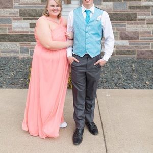 Y-Neck Long Mesh Dress